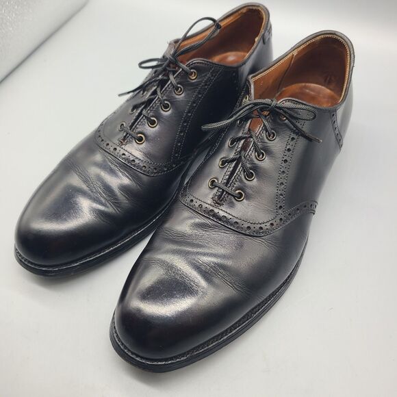 Alden 996 Oxford Mens Shoes Black Leather  brogue lace-up Made USA sz 9.5 B main image 16